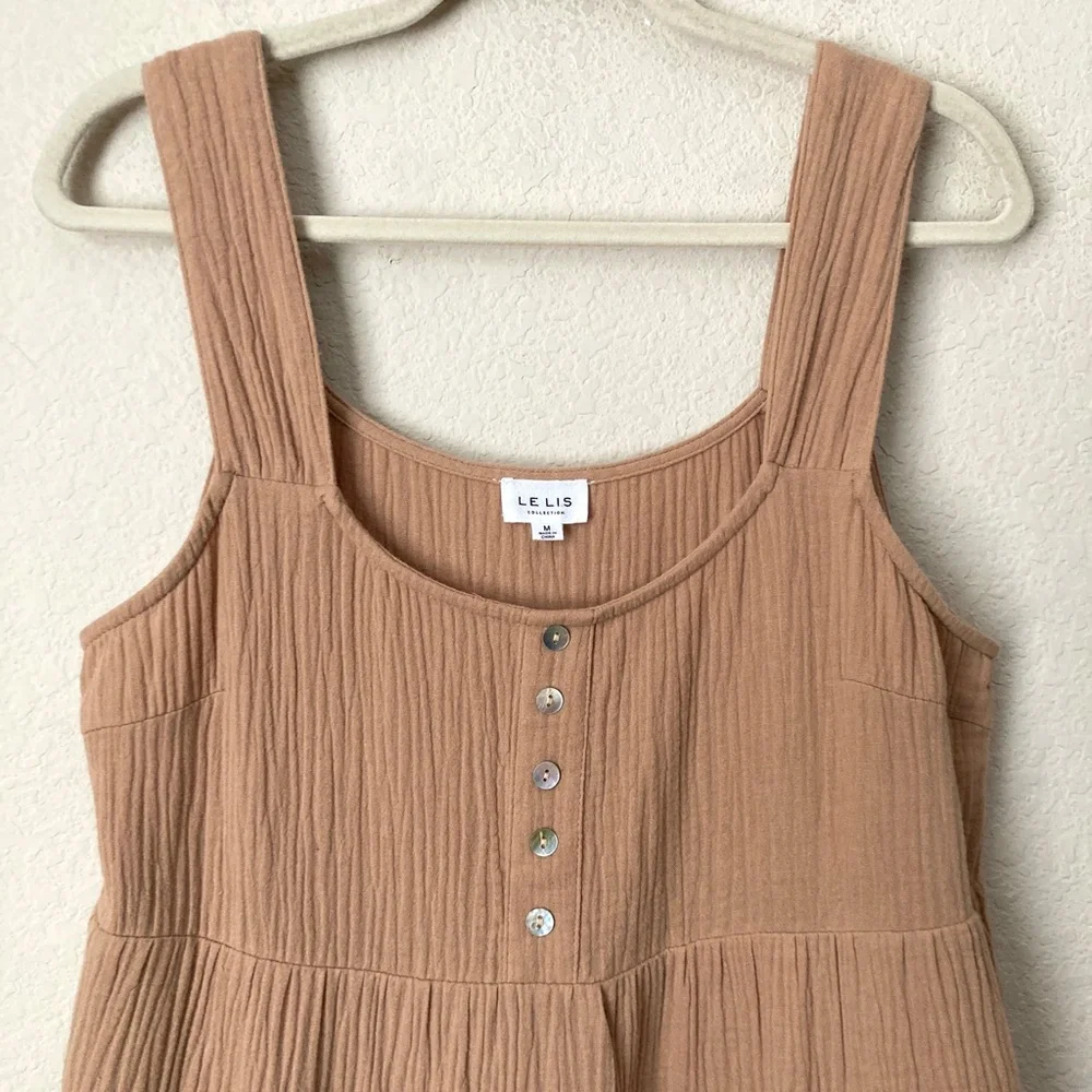 Tan Babydoll Dress- Le Lis - Picture 2 of 10